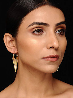 Blueberry - Gold Plated Brass Drop Earrings