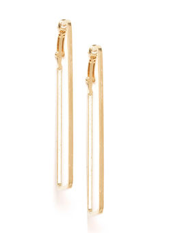 Blueberry - Gold Plated Square Shape Hoop Earrings