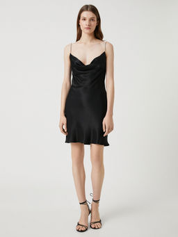 Koton - Women Black Solid Plain Normal Dress