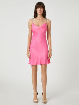 Koton - Women Pink Solid Plain Normal Dress