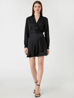 Koton - Women Black Solid Plain Normal Dress