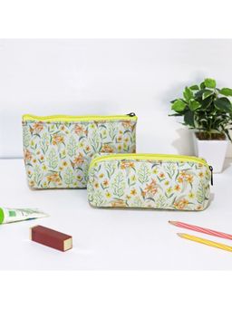 Strokes by Namrata Mehta - Summer Blooms Cosmetic Pouches-Set of 2