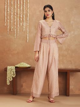 Gajra Gang - Inayat Off White Printed Loungewear Co-ord Set GGSKD33 (Set of 2)