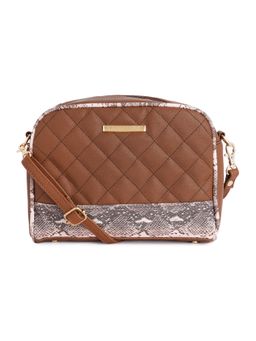 Lapis O Lupo - Brown Patterned Sling and Cross bags