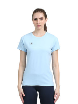 Shrey - Women Green Regular Fit Solid T-Shirt