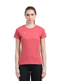 Shrey - Women Red Regular Fit Solid T-Shirt