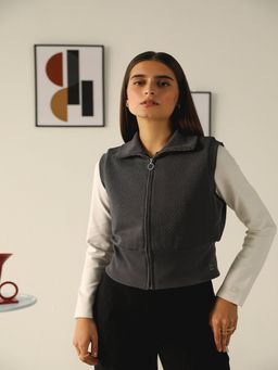 Muvazo - Grey Ebony Weave Jacket