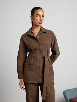 Muvazo - Smoky Hues Jacket with Belt (Set of 2)