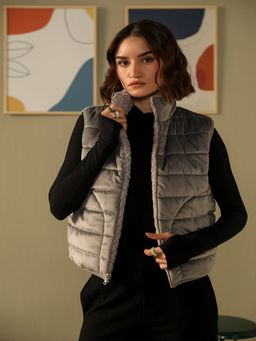 Muvazo - Grey Dual Snug Puffer Jacket