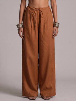 NISHORAMA - Brown Relaxed Trouser