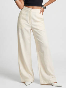 NISHORAMA - Beige Cotton Trouser