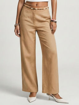 NISHORAMA - Brown Loose Fitting Trouser