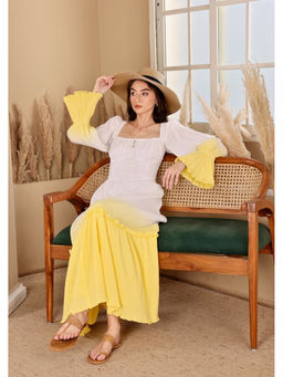 SEORAA - Yellow Kiss And Spill Dress