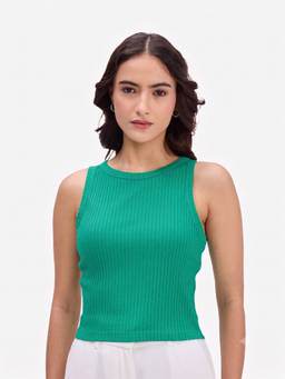 Strong And Brave - Cotton Sleeveless Crop Tank Top