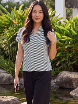max - Off White Women Striped Top