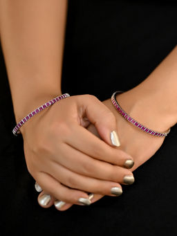 AG'S - Saunika Ruby American Diamond Bangle (2.1)