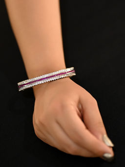 AG'S - Samina Ruby American Diamond Bangles (2.1)