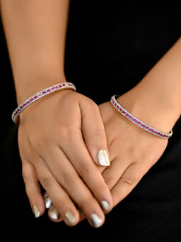 AG'S - Kayamat Rose Pink American Diamond Bangle (2.8)