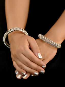 AG'S - Aaditri White American Diamond Bangle (2.8)