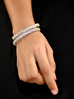 AG'S - Umang Ruby American Diamond Bangles (2.4)