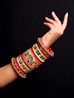 AG'S - Bhagyalaxmi Multi Coloured Rajputi Chura (2.6)