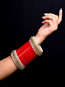 AG'S - Sargam Kundan Red Chura (2.6)