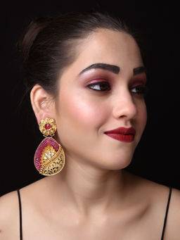 AG'S - Aarna Ruby Antique Earrings