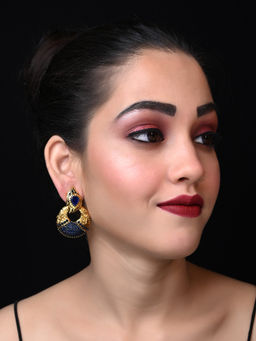 AG'S - Ikroop Blue Antique Earrings