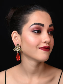 AG'S - Lekhika Orange Antique Earrings