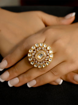 AG'S - Bhagavathi Diamonds Gold Plated Kundan Ring