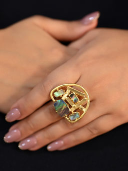 AG'S - Neha Modern Opal Stone Ring
