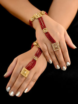 AG'S - Ridhaya Ruby Copper Hathphool Set Of 2