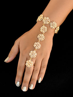 AG'S - Aaina Floral Kundan Hathphool