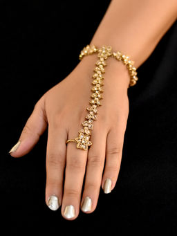 AG'S - Rehnuma Gold Polki Delicate Hathphool