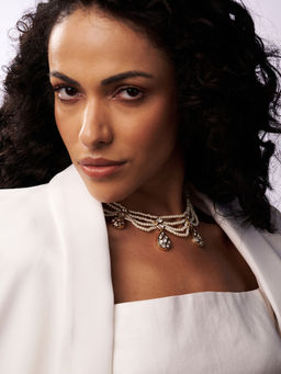 Joules By Radhika - Waves of Pearl Necklace