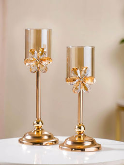 Nestasia - Crystal Flower Candle Holder