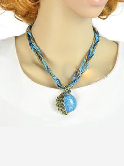 Amorenmore - Ocean Whisper Peacock Pendant Necklace