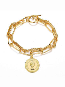 Amorenmore - Regal Coin-Link Charm Bracelet