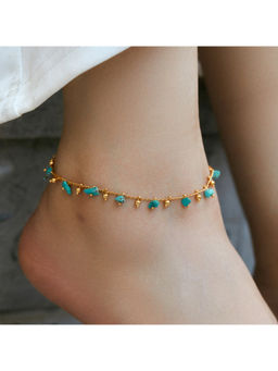 Amorenmore - Turquoise Tinkle Boho Charm Anklet