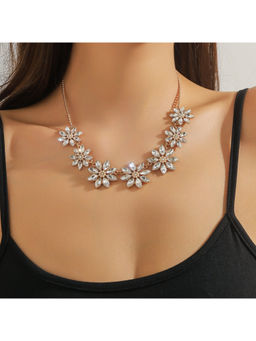 Amorenmore - Zariya Spark Floral Crystal Necklace