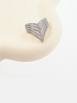 Amorenmore - Radiant Chevron Zircon Ring