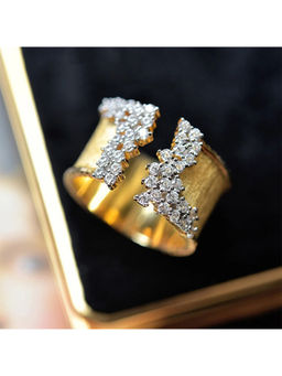 Amorenmore - Radiant Rift 18K Gold Plated Adjustable Ring