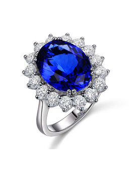 Amorenmore - Royal Azure Halo Ring