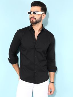CRIMSOUNE CLUB - Men Black Solid Shirt