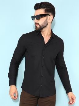 CRIMSOUNE CLUB - Men Black Solid Shirt