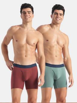 Jockey - US71 Mens Super Cotton Solid Boxer Brief with Ultrasoft Waistband-Port