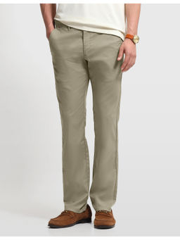 Arrow Sports - Cotton Straight Mid Waist Slim Fit Solid Trouser