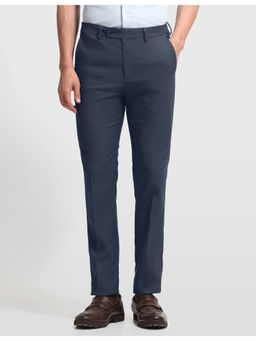 Arrow - Polyester Straight Mid Waist Slim Fit Textured Trouser