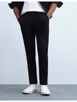 Flying Machine - Cotton Straight Mid Waist Regular Fit Solid Trouser