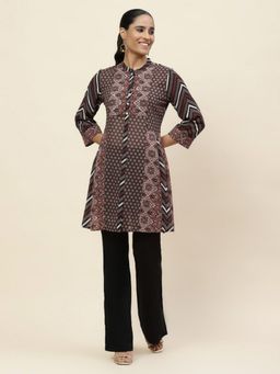 Lakshita - Black Printed Georgette A-Line Kurta